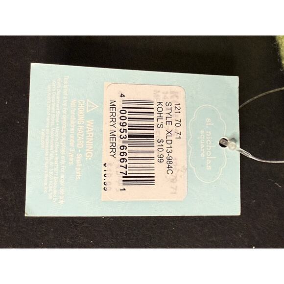 St Nicholas Square Merry Merry Snowman XL Christmas Ornament Holiday Decor 5” - Picture 7 of 7